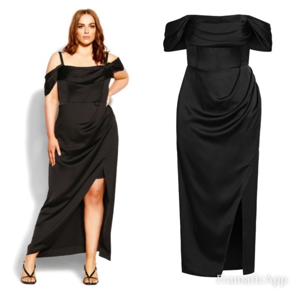 City CHIC Forbidden Love Maxi Dress - Black - Picture 1 of 13